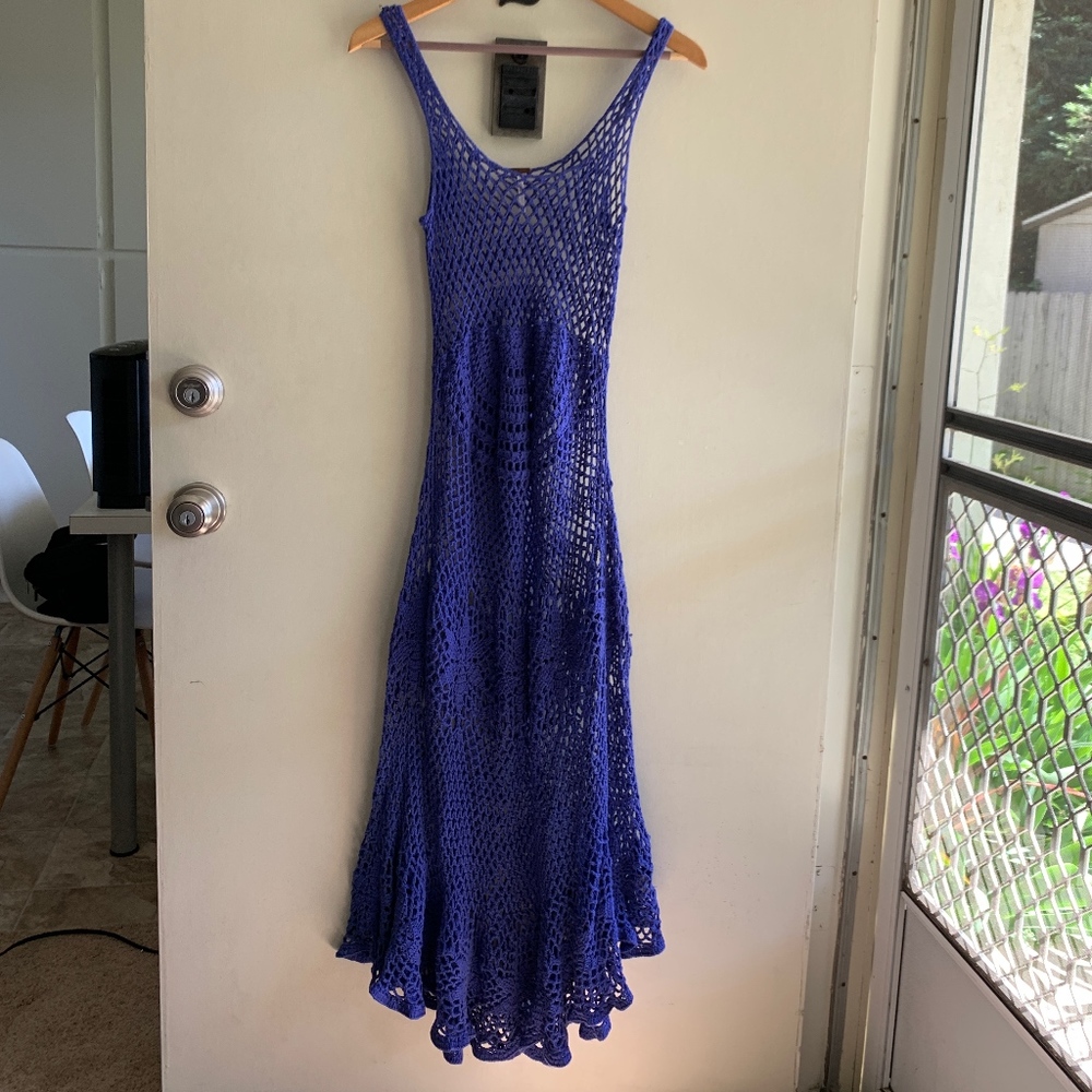 Free People Purple Crocket dress size xs